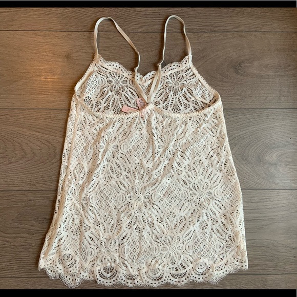 NEW Victoria’s Secret Cream Lace Camisole Tank - Picture 2 of 5